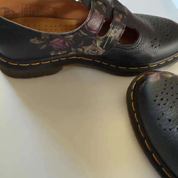 Dr. Martens 8065 Decayed Roses Nappa Mary Jane Women’s Shoes Black Size 8 - Picture 8 of 10